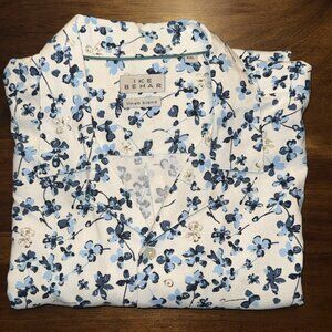 Ike Behar Men’s Floral Button Down Shirt NWT Linen Hawaiian Summer Shirt 2XL